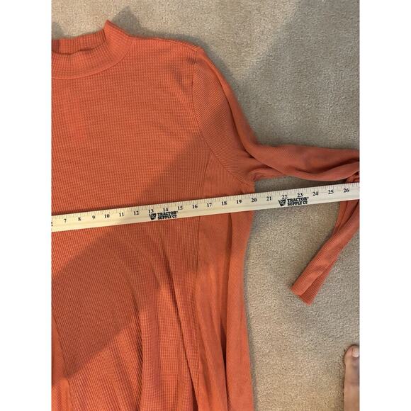 t.la Anthropologie long sleeve orange waffle shirt women's M - Picture 5 of 5